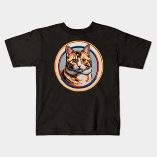 American Bobtail Embroidered Patch Kids T-Shirt